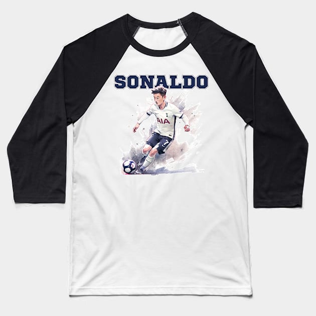 Sonaldo Football Soccer Fan Art Baseball T-Shirt by Underground Cargo